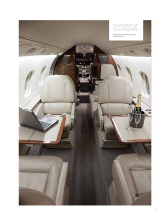 CONVENIENCE AT
YOUR FINGERTIPS
Having your own jet saves you
oodles of time.
85
 