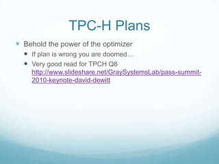 Tpc Column TPC-H Column Store and MPP systems | PPTX