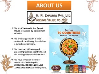 CORPORATE PRESENTATION BY ATIF HASAN RICE EXPORTER | PPTX