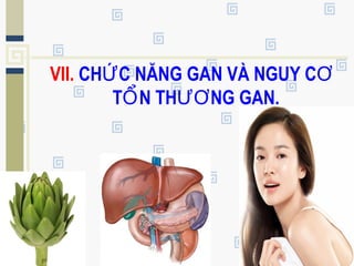 VII. CH C NĂNG GAN VÀ NGUY CỨ Ơ
T N TH NG GAN.Ổ ƯƠ
 