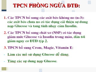 TPCN PHÒNG NGỪA ĐTĐ:TPCN PHÒNG NGỪA ĐTĐ:
 