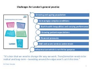 London - Transforming Primary Care