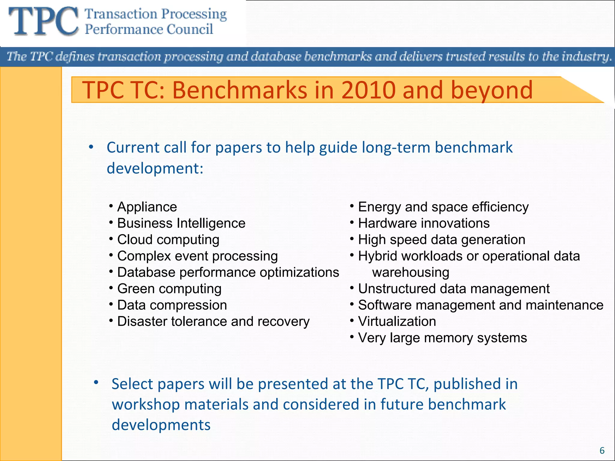Tpc Guide TPC TC And TPC-Energy Slide Deck 5.4.09