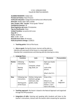 Tpd valdez-lesson plan primary 1 | DOC
