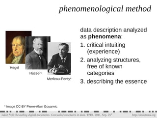 phenomenological method

                                                                data description analyzed
       ...
