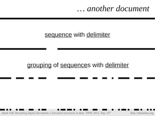 … another document

                                   sequence with delimiter



                     grouping of sequenc...