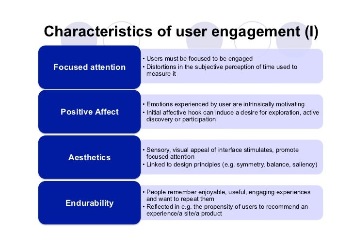 characteristics of user engagement