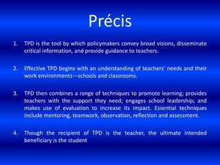 Tpd Worksheet TPD Unit-1.1, 1.2, 1.3, 1.4 .ppt Doctor of Philosophy | PPT