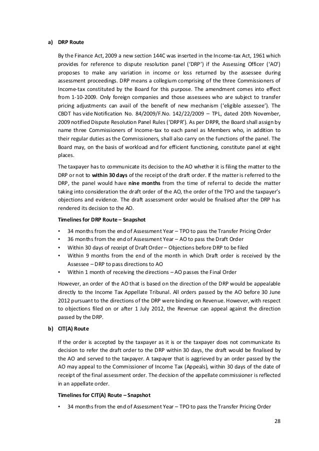 Domestic transfer pricing study report sample