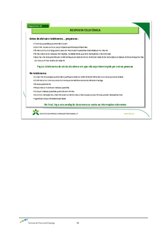 Técnicas de Procura de Emprego 88
 