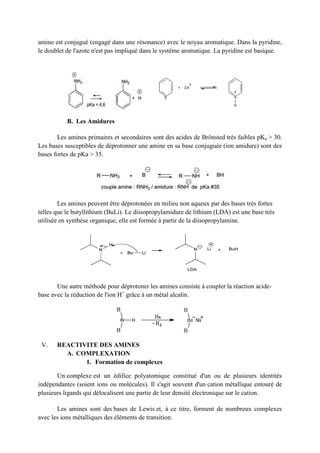 les amines | PDF