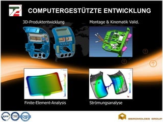 COMPUTERGESTÜTZTE ENTWICKLUNGMontage & Kinematik Valid.3D-ProduktentwicklungFinite-Element-AnalysisStrömungsanalyse