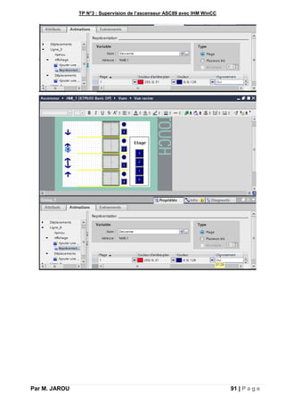 TP N°3 : Supervision de l’ascenseur ASC89 avec IHM WinCC
Par M. JAROU 91 | P a g e
 