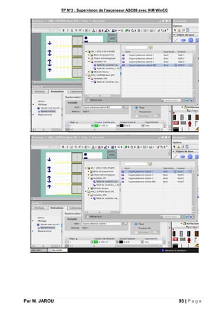 TP N°3 : Supervision de l’ascenseur ASC89 avec IHM WinCC
Par M. JAROU 93 | P a g e
 