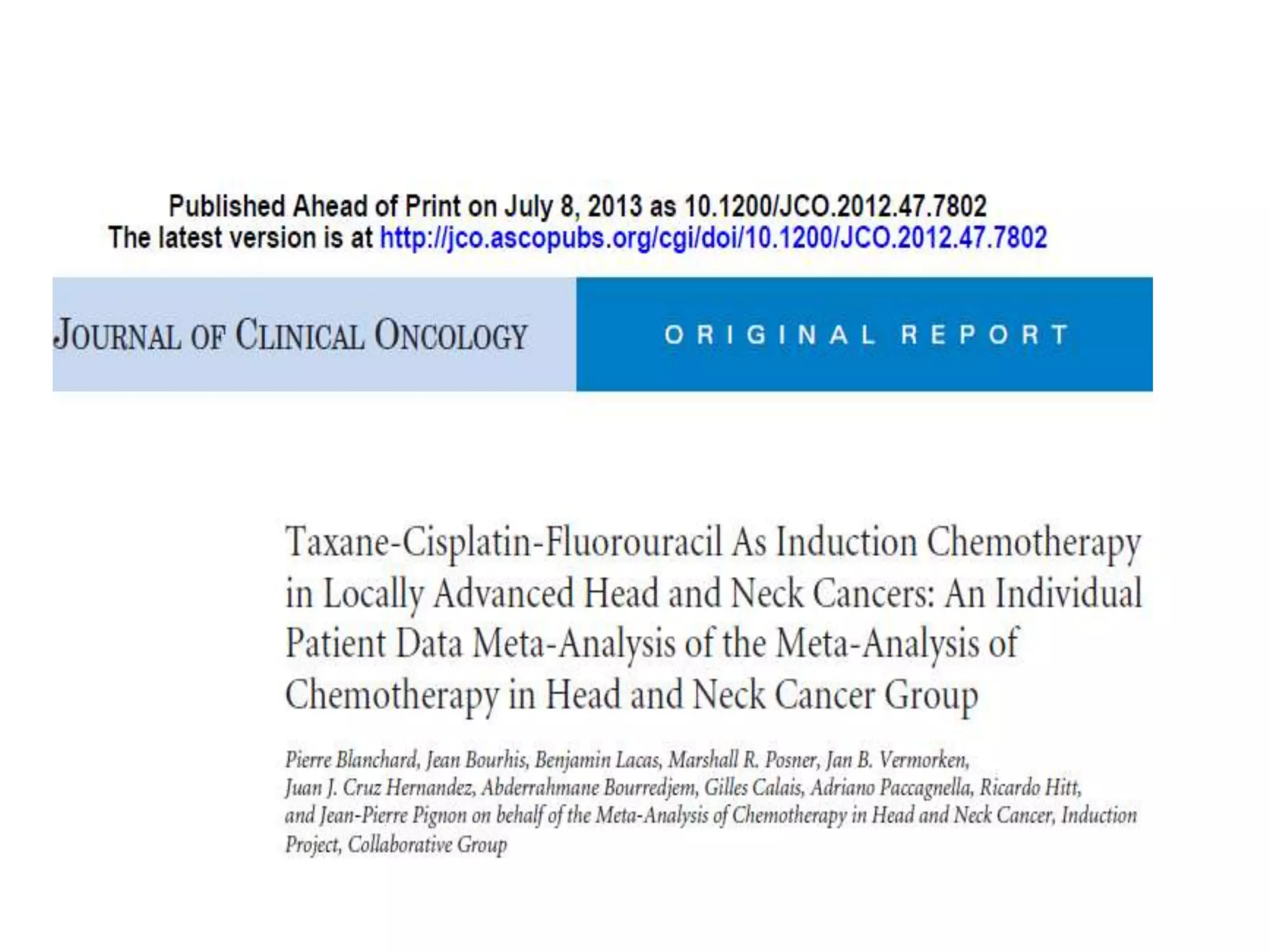 INDUCTION CHEMOTHERAPY WITH TPF IN HEAD & NECK CANCERS | PPTX