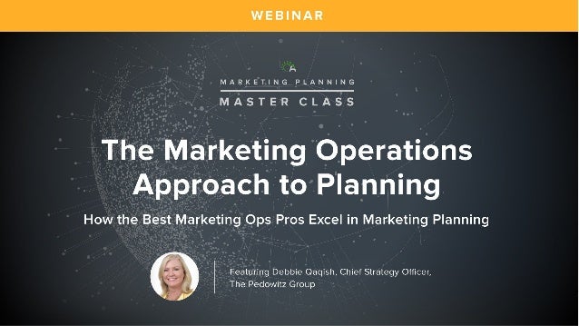 how marketing operations leads the annual planning process marketing planner excel