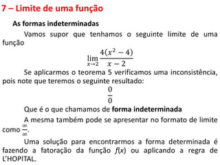 7 – Limite de uma função
 