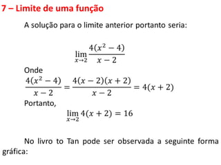 7 – Limite de uma função
 
