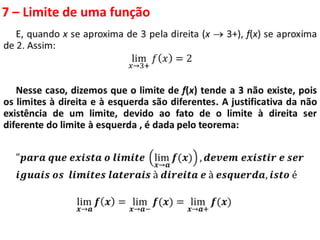7 – Limite de uma função
 