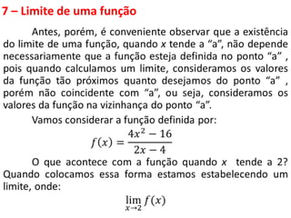 7 – Limite de uma função
 