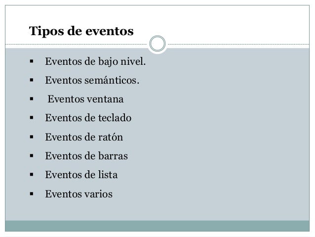 Tópicos avanzados de programación eventos