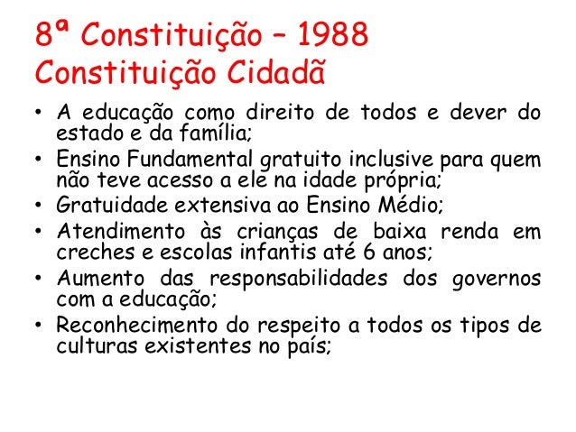 8ª Constituição – 1988vConstituição Cidadã
