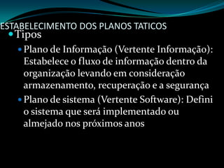 Análise SWOTFerramenta básica de estudo de uma situação de sua empresa;Analisa o lado interno e externo da organização;Dinamiza investimentos;Direciona a ações da empresa;