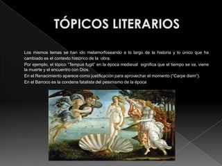 Que Significa Topicos Tópicos literarios | PPTX