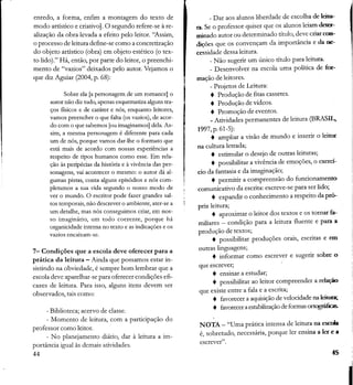 Tópicos sobre a leitura