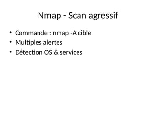 Travaux pratiques cybersécurité : IDS+ Nmap | PPTX