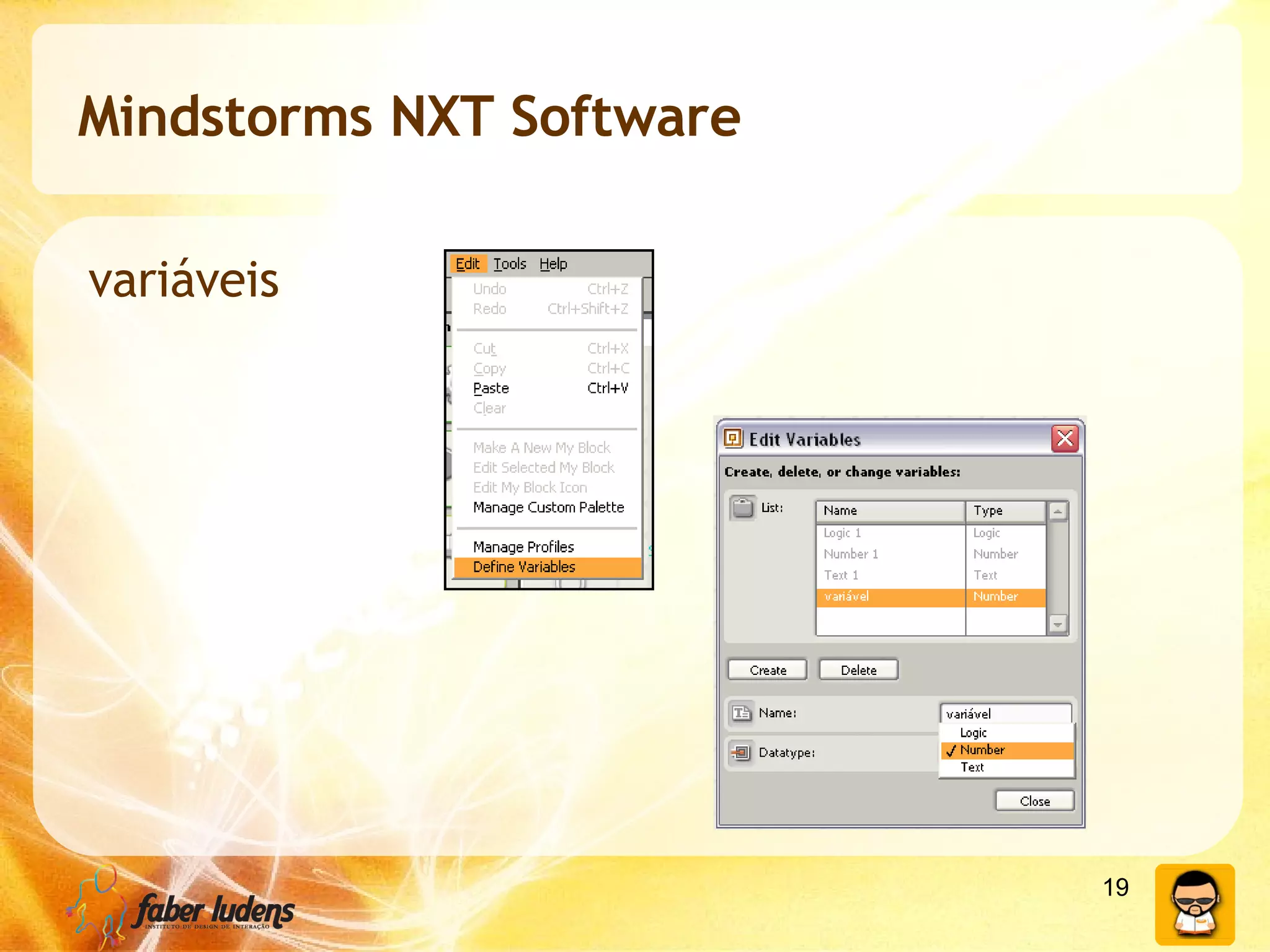 Mindstorms NXT Software variáveis 