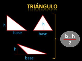 h                  h   h
    base          base
                           b.h
                            2
    h
           base
 