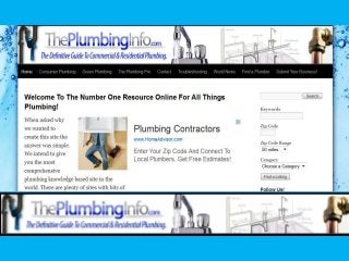 Welcome To The Number One Resource Online For All Things Plumbing!
