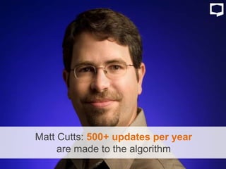 Matt Cutts: 500+ updates per year
are made to the algorithm
 