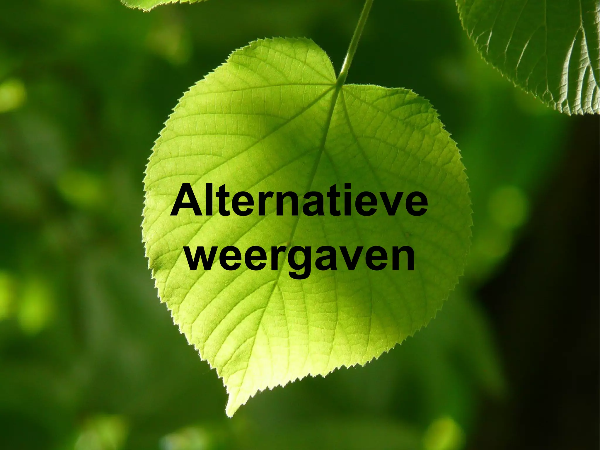 Alternatieve
weergaven
 