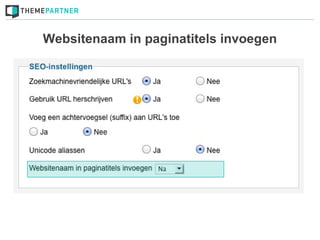 Websitenaam in paginatitels invoegen
 