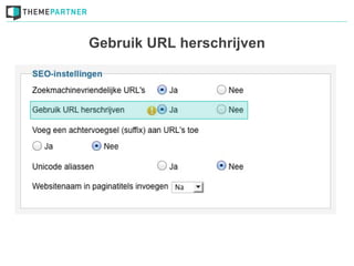 Gebruik URL herschrijven
 