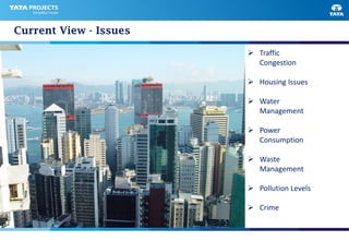 Current View - Issues
 Traffic
Congestion
 Housing Issues
 Water
Management
 Power
Consumption
 Waste
Management
 Pollution Levels
 Crime
 
