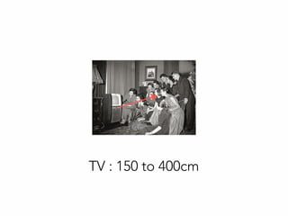 TV : 150 to 400cm
 