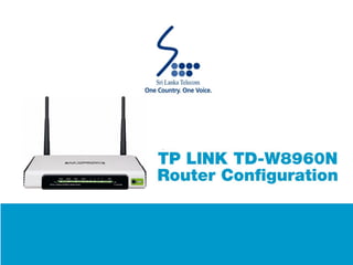 TP LINK TD-W8960N Router Configuration Guide