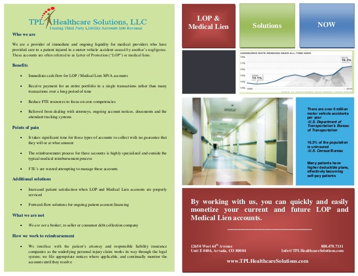 medical of letter protection Protection & of Lien Medical Letter