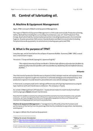 TPM-11: Oil Control II
