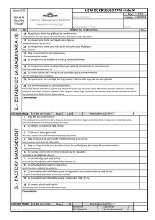 TPM-3 Checklist Spanish + English (updated 2019) | PDF