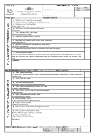 TPM-3 Checklist Spanish + English (updated 2019) | PDF