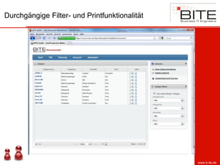 Durchgängige Filter- und Printfunktionalität




                                               www.b-ite.de
 