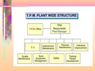 • Perfect TPM
implementation and raise
TPM levels
Launching TPM- Stabilization
 