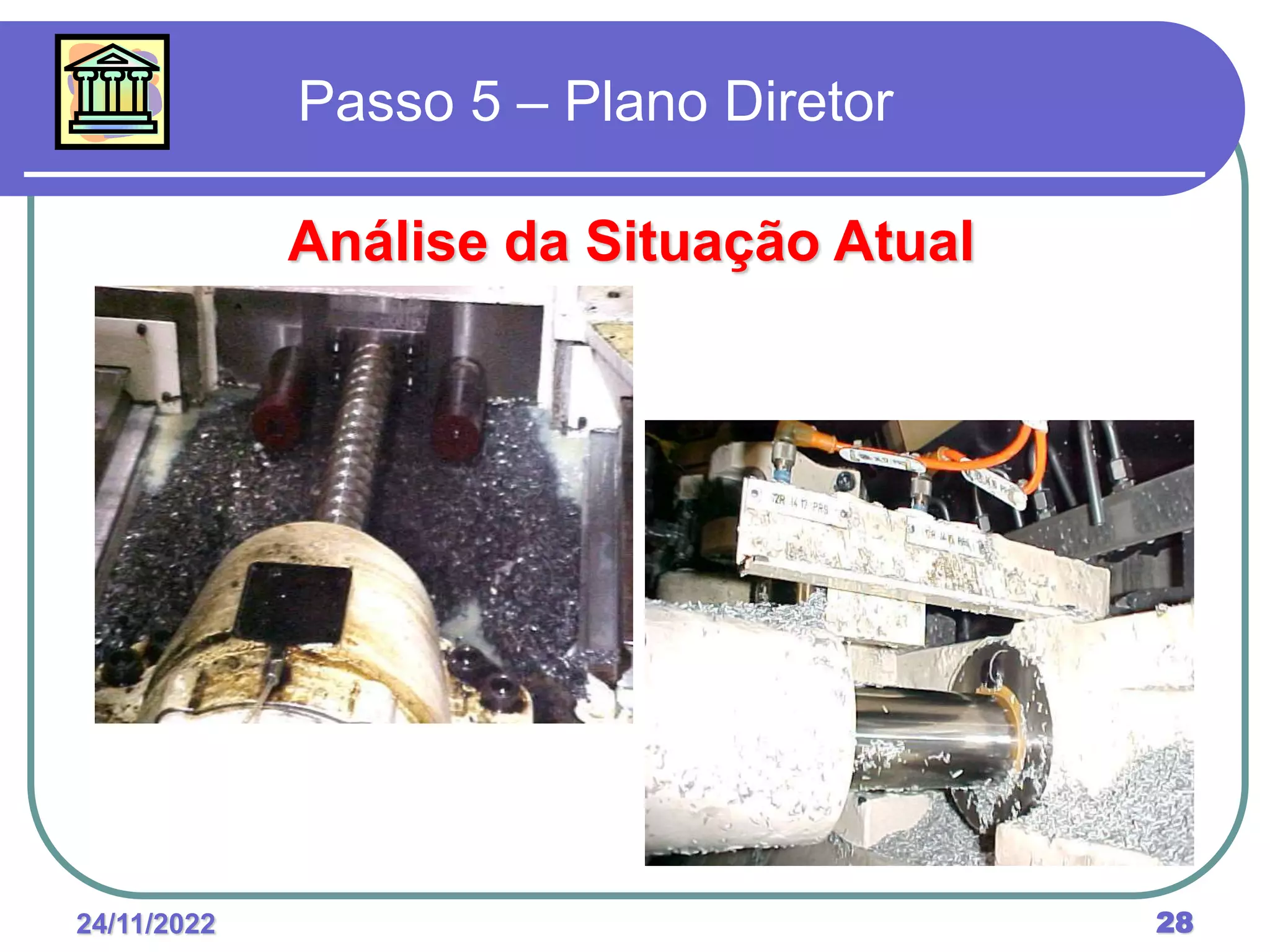 24/11/2022 28
Passo 5 – Plano Diretor
Análise da Situação Atual
 