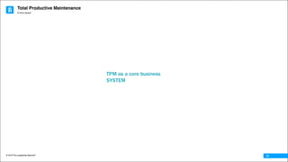 Total Productive Maintenance
© 2016 The Leadership Network®
© 2016 Jidoka®
13
TPM as a core business
SYSTEM
 