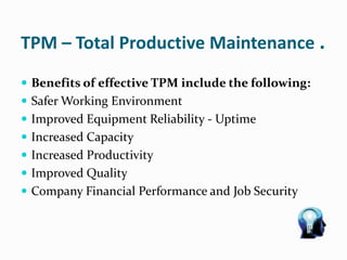 Tpm Reliability Tpm performance measure | PPTX