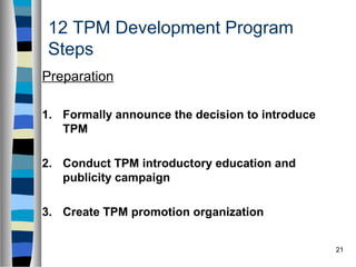 Tpm Learning Tpm principles and concepts | PPT